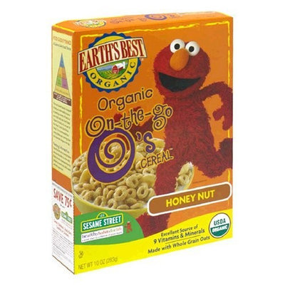 Earth's Best Sesame Street Organic O's Cereal, Honey Nut, 10-Ounce Units (Pack of 6)