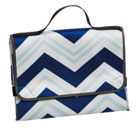 Gifted Living Blue Chevron Diaper Changing Pad And Bag