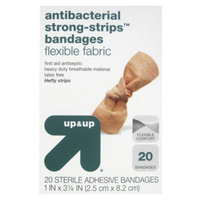 up & up up&up Antibacterial Strong-Strips Flexible Fabric Bandages