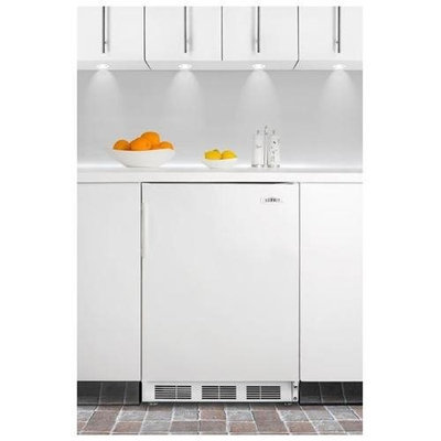 SUMMIT ADA compliant built-in undercounter refrigerator with automatic defrost and white exterior