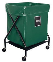 ROYAL BASKET TRUCK G06-EEX-XFA-3ONN X-Frame Cart,6 Bu, Green Vinyl