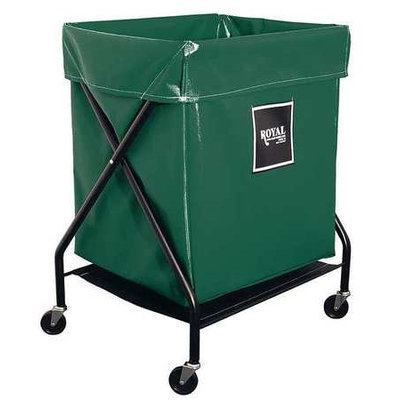 ROYAL BASKET TRUCK G06-EEX-XFA-3ONN X-Frame Cart,6 Bu, Green Vinyl
