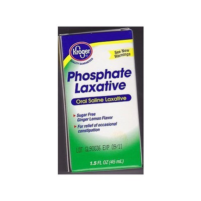 Kroger Phosphate Laxative Oral Saline Laxative 45mL *Compare to Fleet Phospho Soda*