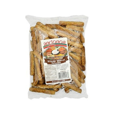 Angonoa's Breadsticks Bag, Whole Wheat Sesame, 8 Ounce (Pack of 12)