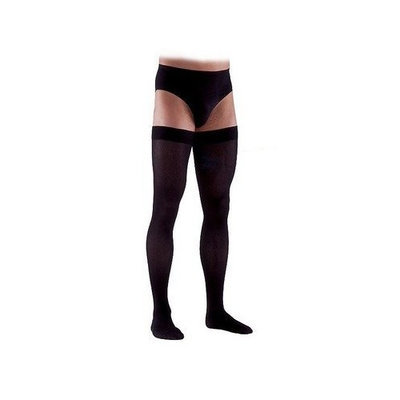 Sigvaris 230 Cotton Series 30-40 mmHg Men's Closed Toe Thigh High Sock Size: Small Short, Color: Crispa 66