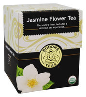 Buddha Teas Jasmine Flower 100 Percent Organic Herbal Tea 18 Bags Per Packet