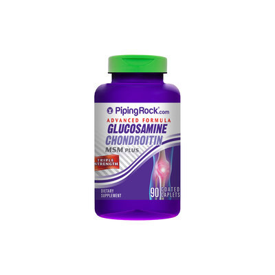 Piping Rock Glucosamine Chondroitin MSM Triple Strength 90 Coated Caplets