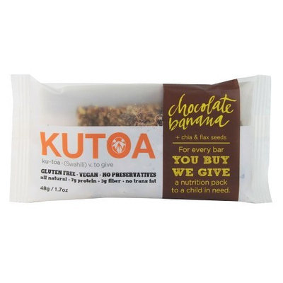 Kutoa Chocolate Banana Bar with Chia and Flax Seeds -- 1.7 oz
