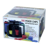 John N. Hansen Company AreYouGame 300 Poker Chips with Revolving Rack