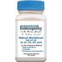 Swanson Homeopathy Natrum Muriaticum Salt of Life 3X, 6X, 12X, 30X, 200X 100 Tabs