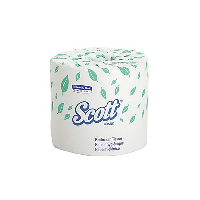 Scott Toilet Tissue 4.1 in. x 4 in. Sheet Standard Bathroom Tissue 2-Ply (20 Rolls) KCC 13607