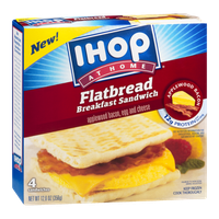 IHOP At Home Flatbread Breakfast Sandwich Applewood Bacon, Egg & Cheese - 4 CT