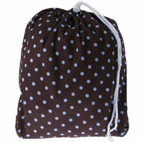Blueberry Prints Diaper Laundry Bag, Pink on Chocolate (Discontinued by Manufacturer)