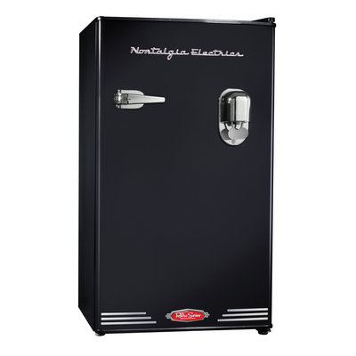 Nostalgia Electrics Retro Beverage Dispensing Refrigerator - Black