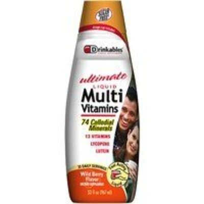 Drinkables Multivitamin w/ Minerals Liquid, Wild Berry,33 oz