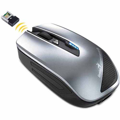 Genuis USA Genius Wireless Energy Mouse, Silver