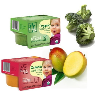 8 Month & Up Square One Organics Frozen Mango/Quinoa Mixed Pack - (12 Twin Packs), 24 individual 2 oz. servings