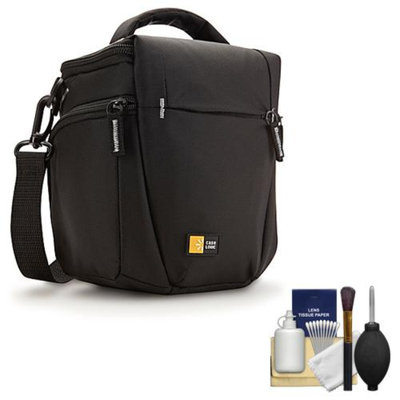 Case Logic TBC-406 Digital SLR Camera Holster Case (Black) with Cleaning Kit for Nikon D3100, D3200, D5100, D5200, D7000, D7100, D600, D800