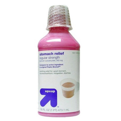 up & up up&up Bismuth Regular Stomach Relief, Cherry - 16 fl oz