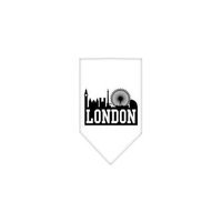 Ahi London Skyline Screen Print Bandana White Small