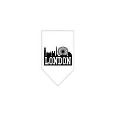 Ahi London Skyline Screen Print Bandana White Small