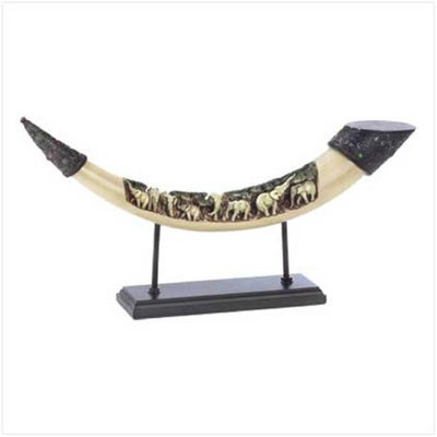 SWM 39349 Lucky Elephants Tusk Sculpture