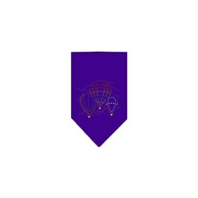 Ahi Hot Air Ballons Rhinestone Bandana Purple Small