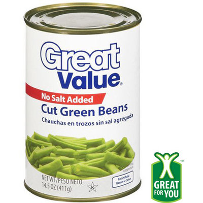 Great Value Cut Green Beans, 14.5 oz