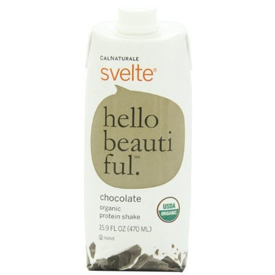 CalNaturale Svelte Organic Gluten Free Protein Shake, Chocolate, 15.9 Ounce (Pack of 12)