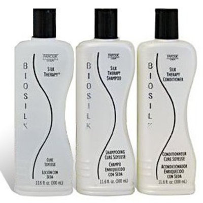 BioSilk Trio: SilkTherapy Value Three Pack with Silk Therapy Shampoo 12 oz, Silk Therapy 12 oz, and Silk Therapy Conditioner 12 oz by Farouk