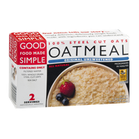 Good Food Made Simple Oatmeal Original Unsweetened All Natural - 2 CT