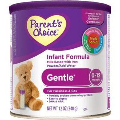 Parents Choice Parent's Choice Gentle Milk-Based Canned Powder Infant Formula For Fussiness & Gas with Iron, 12 oz