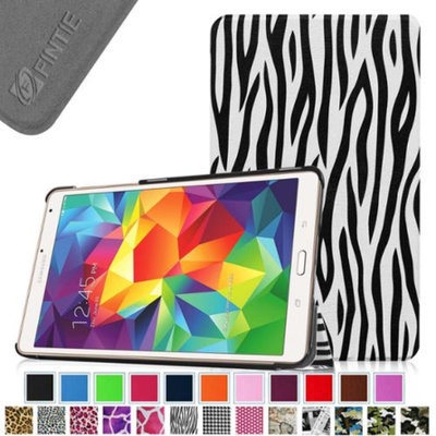 Fintie Ultra Slim Lightweight Stand Case Cove for Samsung Galaxy Tab S 8.4 (8.4-Inch) Tablet, Zebra