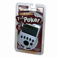 John N. Hansen Classic Mega Screen 7 in 1 Poker Handheld Game Ages 18+
