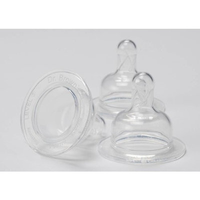 Dr. Brown's Natural Flow Level 3 Wide Neck Nipple, 3 Pack