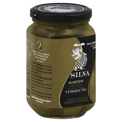 Silva Regal Spanish Queen Stuffed Martini Olives Vermouth Filling 13.35 oz