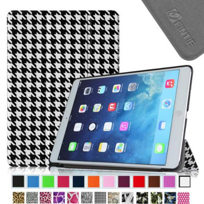 Fintie Smart Shell Leather Case Cover for iPad Mini 2 (2013 Edition) and Mini (2012 Edition), Houndstooth Black