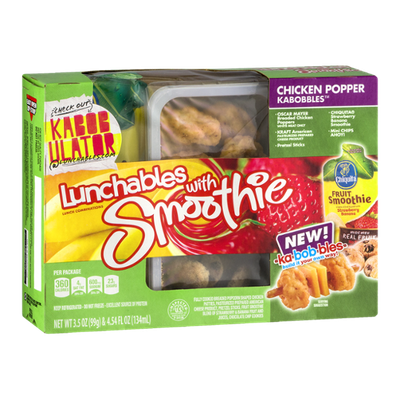 Lunchables With Smoothie Chicken Popper Kabobbles