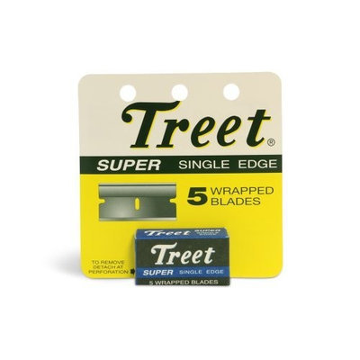 Treet Single Edge Razor Blade Treet Super Single Edge Wrapped Razor Blades 12 Pks of 5 in Each