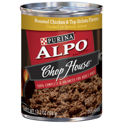 ALPO® CHOP HOUSE® Roasted Chicken & Top Sirloin Flavors Cooked In Savory Juices