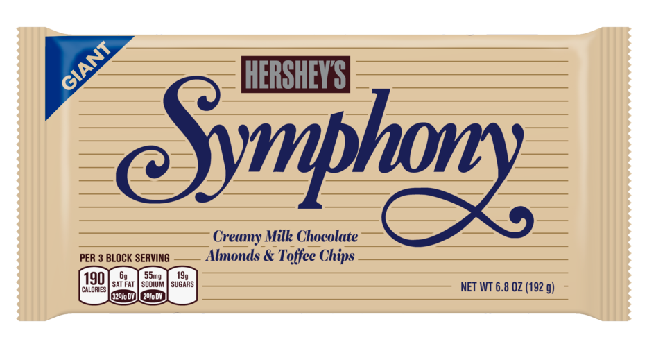 Hershey's Symphony Milk Chocolate with Almonds And Toffee Bar