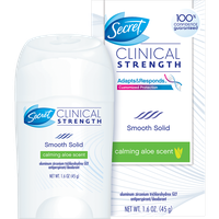 Secret Clinical Strength Hypoallergenic Smooth Solid Deodorant, Calming Aloe