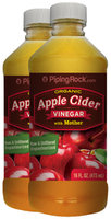 Piping Rock Apple Cider Vinegar w/Mother (Organic) 2 Bottles x 16 fl oz (473 mL)