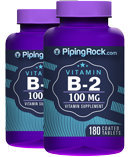 Piping Rock B-2 100 mg (Riboflavin) 2 Bottles x 180 Tablets