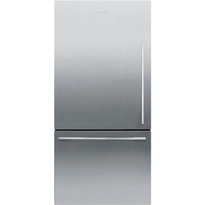 Fisher & Paykel Fisher Paykel RF170WDLX5 17.0 Cu. Ft. Stainless Steel Counter Depth Bottom Freezer Refrigerator - Energy Star - Left Hinge