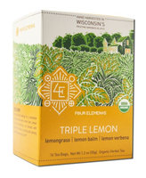 Four Elements Herbals - Organic Herbal Tea Triple Lemon - 16 Tea Bags