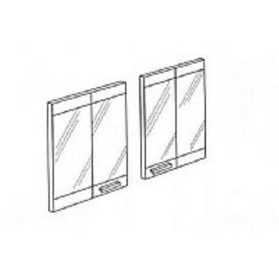 FMI BDB36B 36 Inch Extruded Aluminum Bi-Fold Doors - Brushed Brass