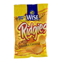 Wise Ridgies Ridged Bacon & Cheddar Potato Chips