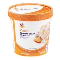 Ahold Frozen Greek Yogurt Peach