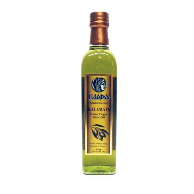 Iliada Kalamata Greek Extra Virgin Olive Oil , 17-Ounce Glass Bottles (Pack of 3)